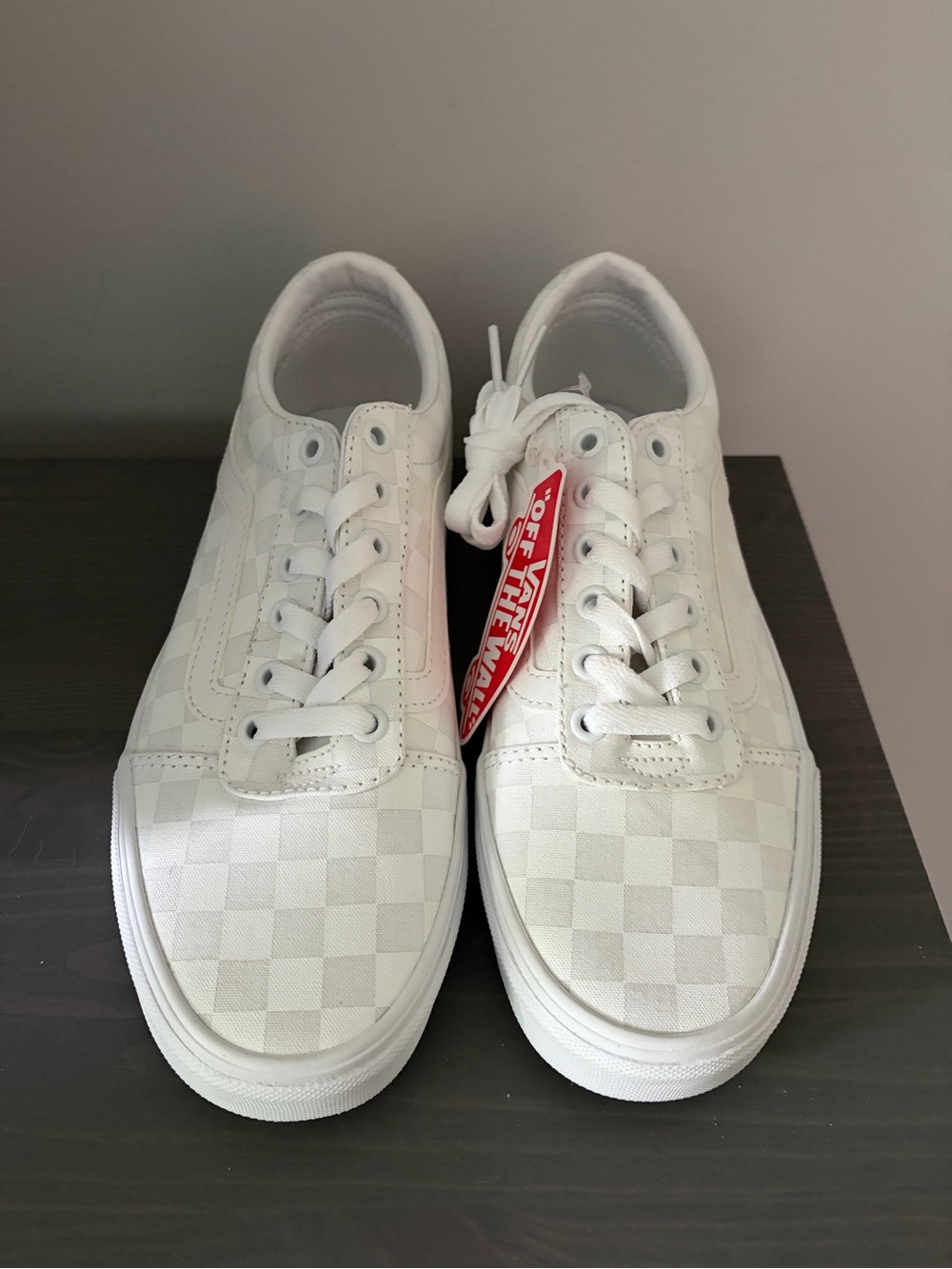 Vans Women Checkerboard Sneakers - White